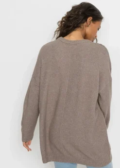 Oversize-Pullover mit Zopfmuster