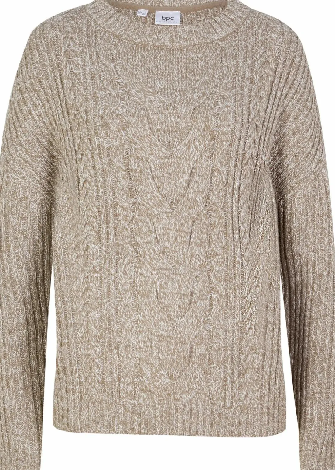 Oversize-Pullover mit Zopfmuster