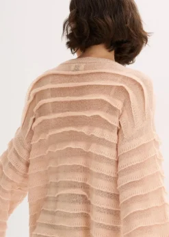 Oversize-Pullover, semi-transparent