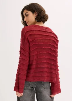 Oversize-Pullover, semi-transparent