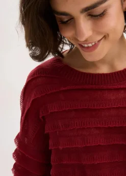 Oversize-Pullover, semi-transparent