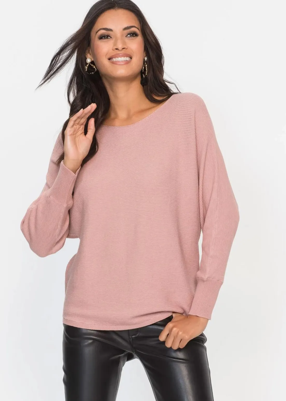 Oversize-Ripp-Pullover