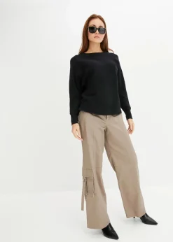 Oversize-Ripp-Pullover