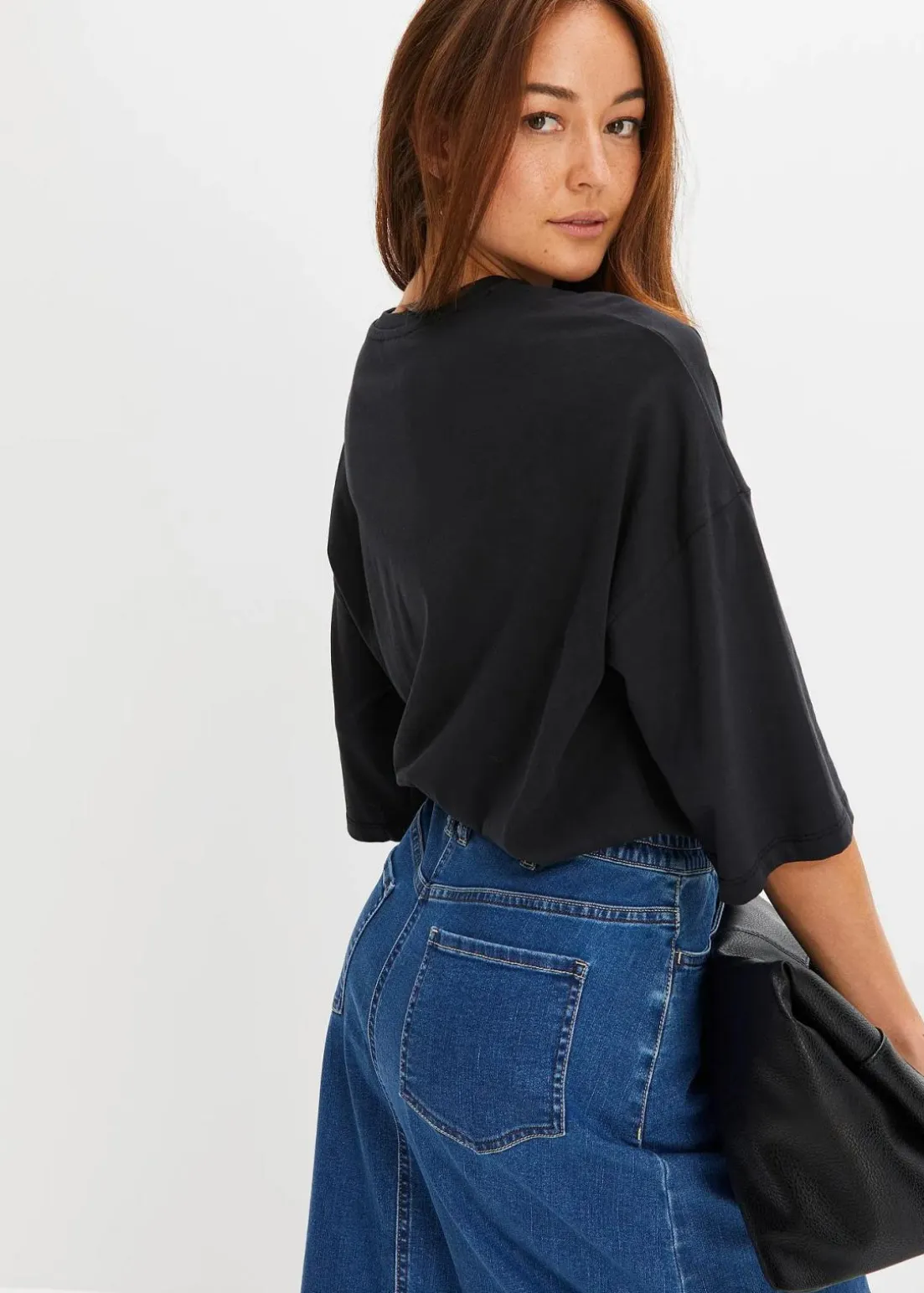 Oversize-Shirt aus elastischem Bio-Baumwoll-Mix