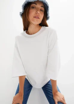 Oversize-Shirt aus elastischem Bio-Baumwoll-Mix