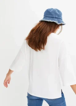 Oversize-Shirt aus elastischem Bio-Baumwoll-Mix