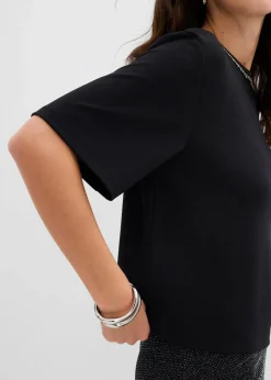 Oversize-Shirt mit Perlenbesatz