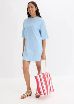 Oversize-Shirtkleid aus schwerer Bio-Baumwolle