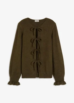 Oversize-Strickjacke aus weichem Woll-Mix