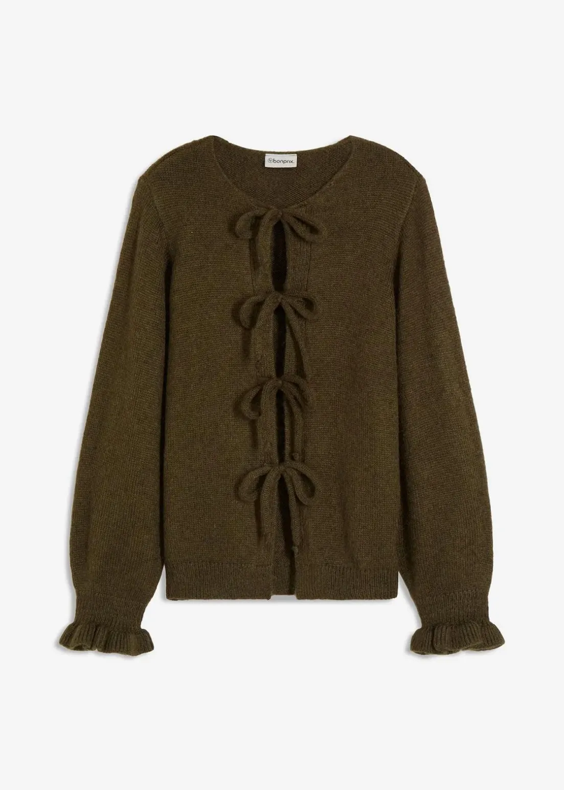 Oversize-Strickjacke aus weichem Woll-Mix