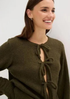 Oversize-Strickjacke aus weichem Woll-Mix