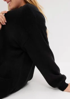 Oversize-Strickjacke in Midilänge