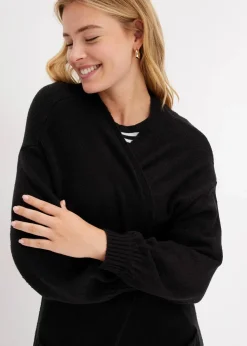 Oversize-Strickjacke in Midilänge