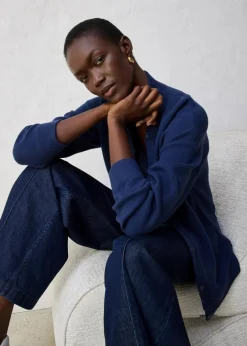 Oversize-Strickjacke mit Merinowolle