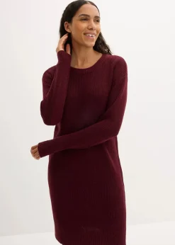 Oversize-Strickkleid aus Rippstrick