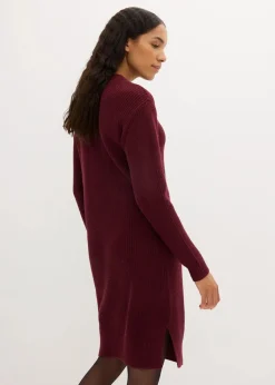 Oversize-Strickkleid aus Rippstrick