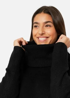 Oversize-Strickkleid mit Rollkragen