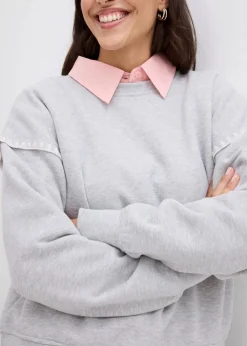 Oversize-Sweatshirt aus Baumwoll-Mix