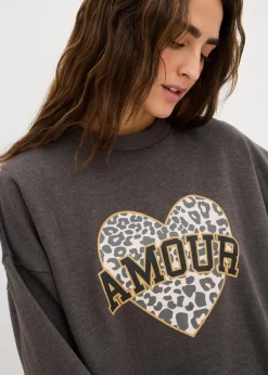 Oversize-Sweatshirt aus Baumwoll-Mix