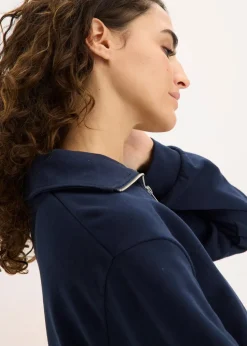 Oversize-Sweatshirt mit Reißverschluss