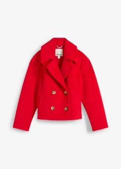 Oversize-Trenchjacke in Wolloptik