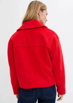 Oversize-Trenchjacke in Wolloptik