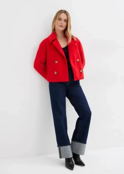 Oversize-Trenchjacke in Wolloptik