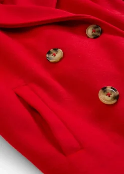 Oversize-Trenchjacke in Wolloptik