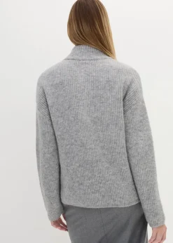 Oversize-Wollpullover mit Alpaka