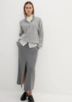 Oversize-Wollpullover mit Alpaka