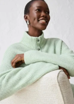 Oversize-Wollpullover mit Alpaka