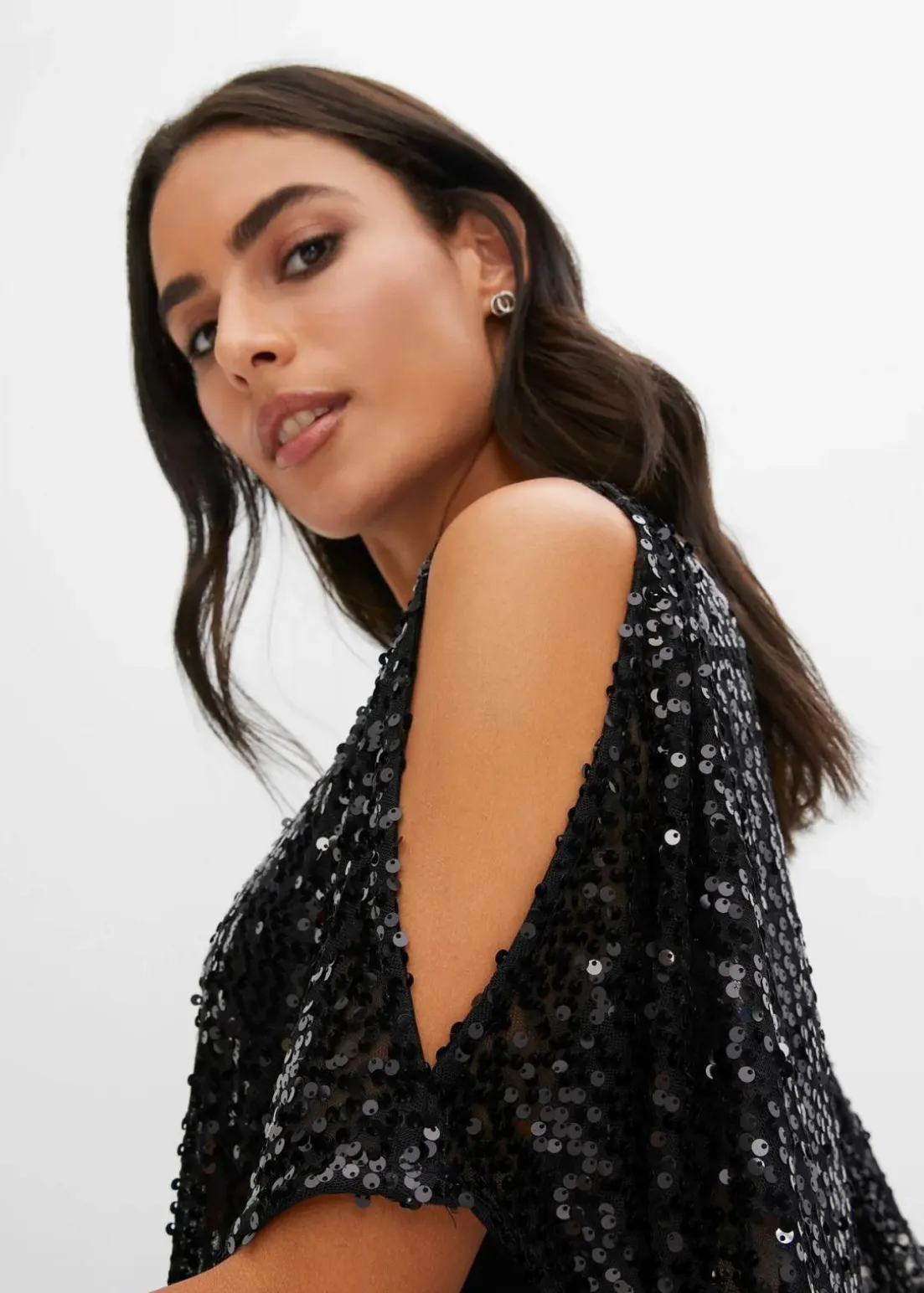 Paillettenkleid mit Überwurf