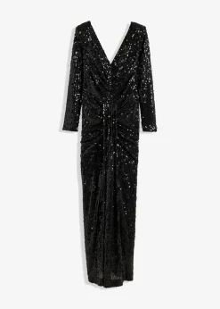 Paillettenkleid mit Drapierung