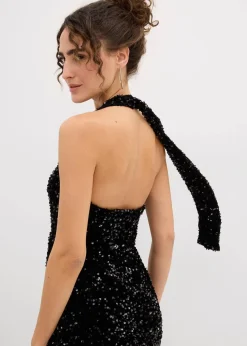 Paillettenkleid mit Neckholder
