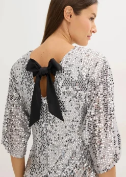 Paillettenkleid mit Schleifendetail