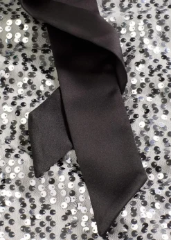 Paillettenkleid mit Schleifendetail