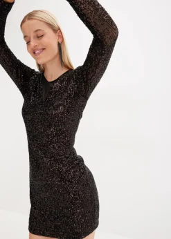 Paillettenkleid mit Schulterpolstern