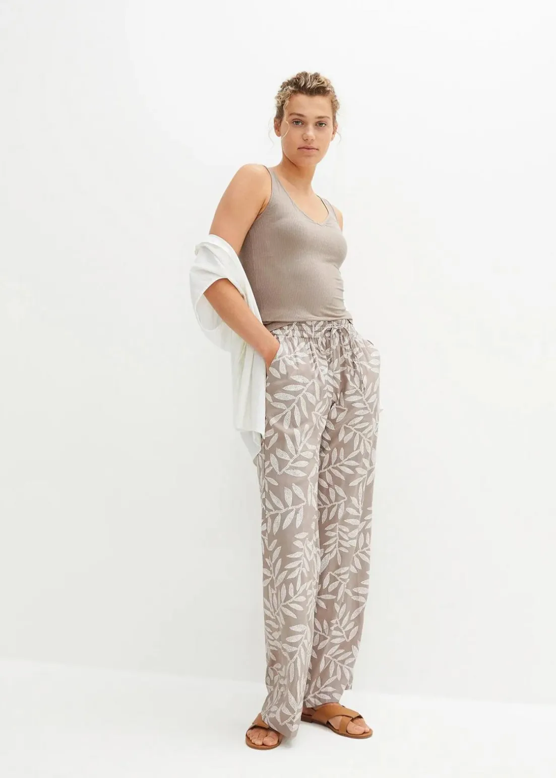 Palazzo-Hose aus fließender Viskose