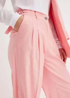 Palazzo-Hose aus leichtem Leinen-Mix