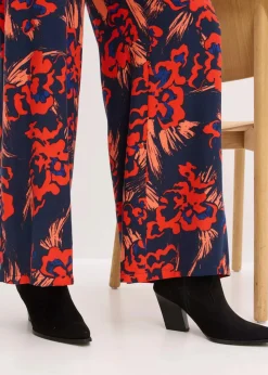 Palazzo-Hose aus leichtem Viskose-Crêpe