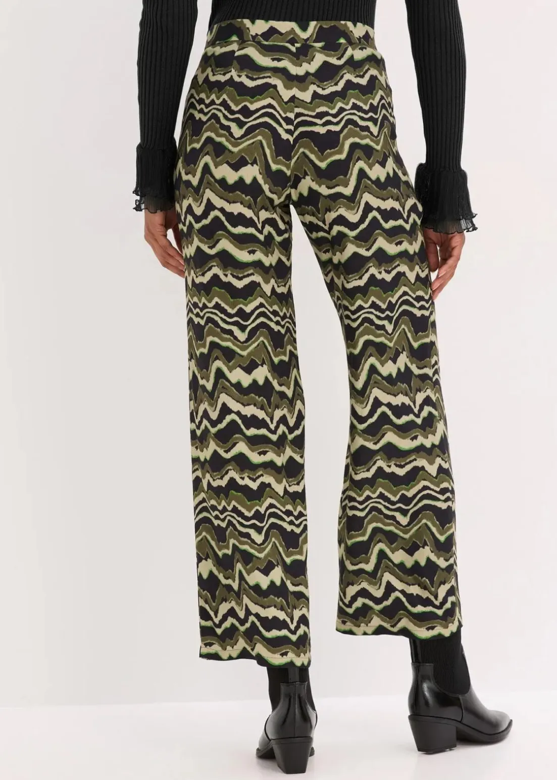 Palazzo-Hose aus leichtem Viskose-Crêpe