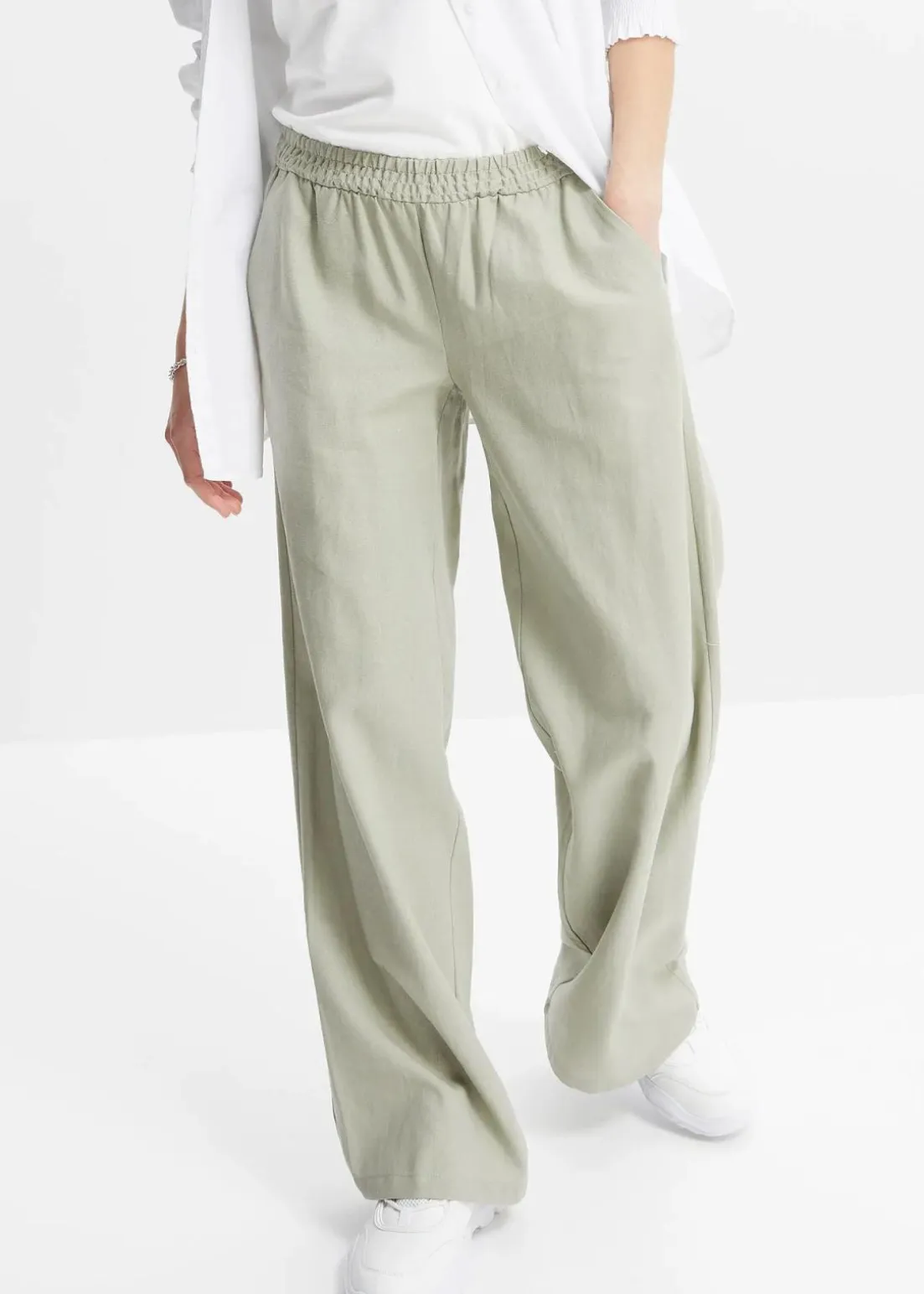 Palazzo-Hose aus Leinen