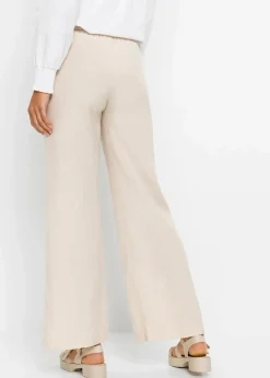 Palazzo-Hose aus luftigem Leinen-Mix