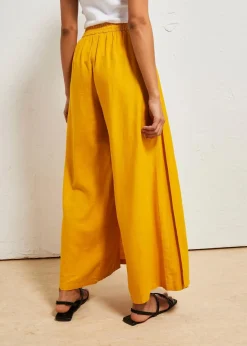 Palazzo-Hose aus luftigem Leinen-Mix