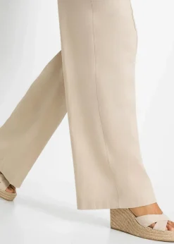 Palazzo-Hose aus luftigem Leinen-Mix