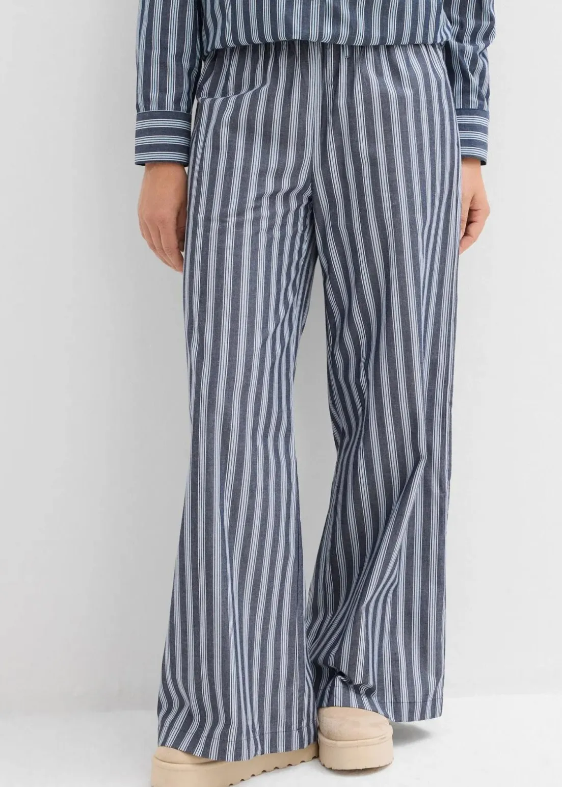 Palazzo-Hose aus reiner Baumwolle