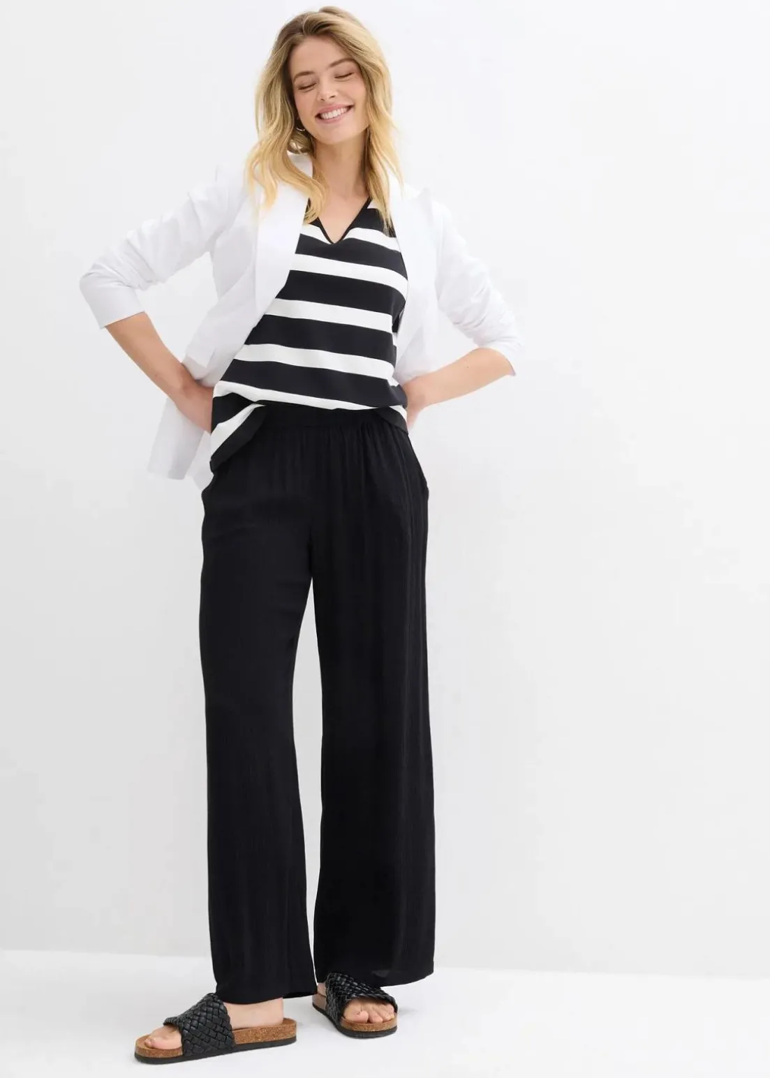 Palazzo-Hose aus softer Viskose