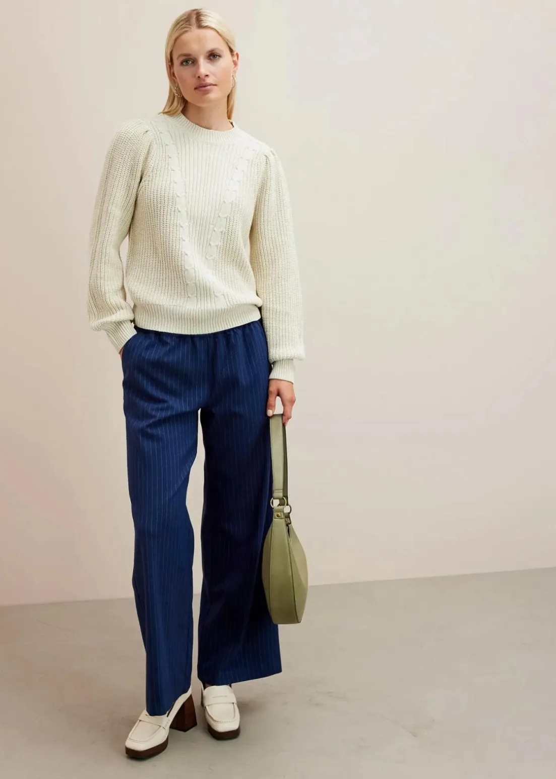 Palazzo-Hose in Wolloptik