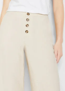 Palazzo-Hose mit Leinen