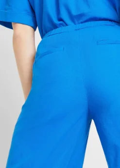 Palazzo-Hose mit Leinen